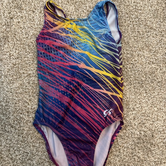 GK Girls Gymnastics Leotards Rainbow Fields Dance Ballet One Piece - Picture 3 of 5